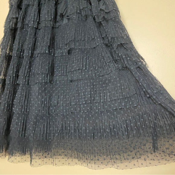 Collectif Vintage Black Courtney Swiss Dot Tiered Lace Swing Dress US 10 Retro - Picture 6 of 13